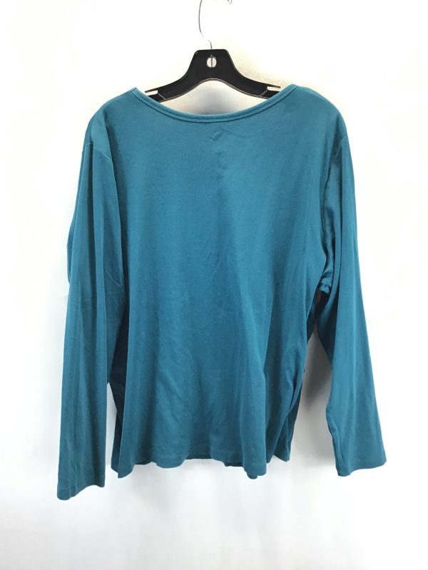 Top Long Sleeve Basic By St Johns Bay In Blue, Size: 2x Discount