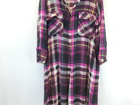 Dress Casual Maxi By Vince Camuto In Plaid Pattern, Size: L For Cheap