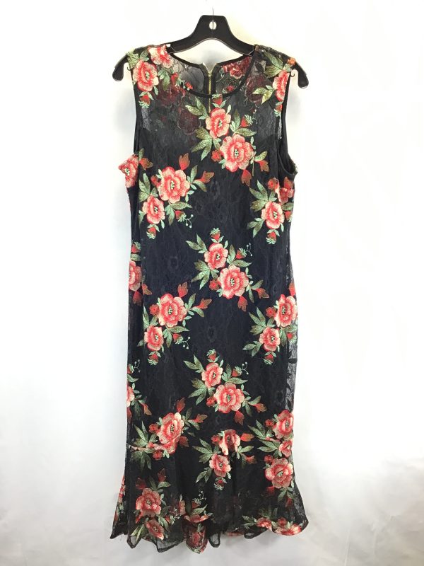 Dress Casual Midi By Calvin Klein In Floral Print, Size: Xl on Sale