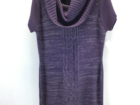 Dress Sweater By Red Paint In Purple & Silver, Size: Xl For Sale