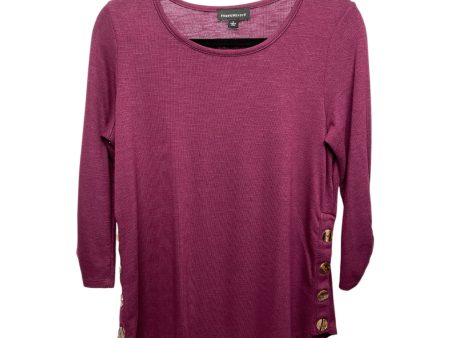 Top 3 4 Sleeve By Fortune & Ivy In Maroon, Size: S Hot on Sale