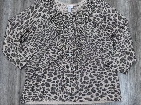 Cardigan By Chicos In Animal Print, Size: Xl Online