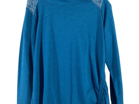 Athletic Top Long Sleeve Hoodie By St Johns Bay In Blue, Size: L Online Sale