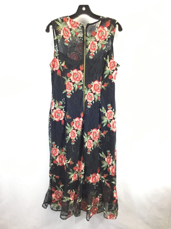 Dress Casual Midi By Calvin Klein In Floral Print, Size: Xl on Sale