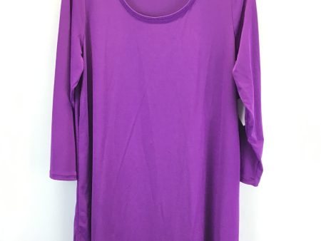 Top 3 4 Sleeve Basic By Susan Graver In Purple, Size: M For Sale