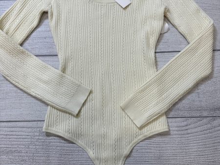 Bodysuit   Top Long Sleeve By The Workshop In Cream, Size: M Online