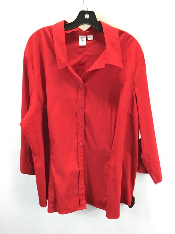 Top 2pc 3 4 Sleeve By Apt 9 In Red, Size: 3x on Sale