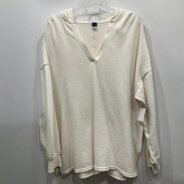 AS IS Sweatshirt Hoodie By Old Navy In Cream, Size: L Sale