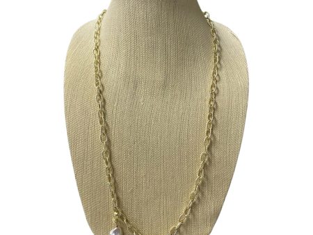 Necklace Lariat & Y-Drop By Cme In Gold & White Supply