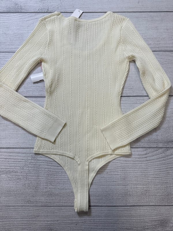 Bodysuit   Top Long Sleeve By The Workshop In Cream, Size: M Online