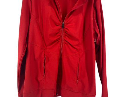 Athletic Top Long Sleeve Collar By Xersion In Red, Size: Xl Online Hot Sale