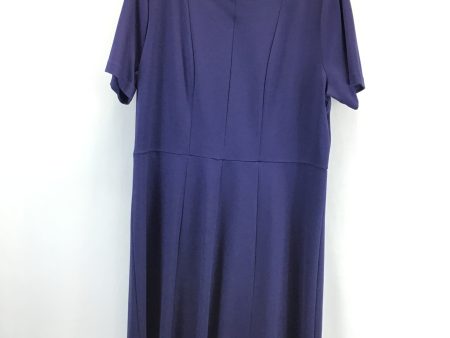 Dress Casual Midi By Ann Taylor In Purple, Size: 16 Online Hot Sale