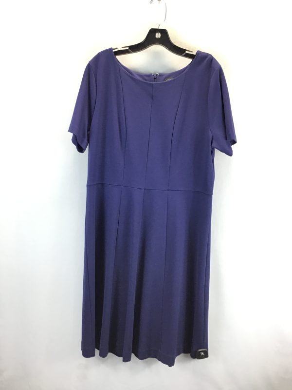 Dress Casual Midi By Ann Taylor In Purple, Size: 16 Online Hot Sale