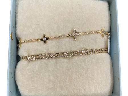 Bracelet Set By Eye Candy In Gold, Size:02 Piece Set Supply