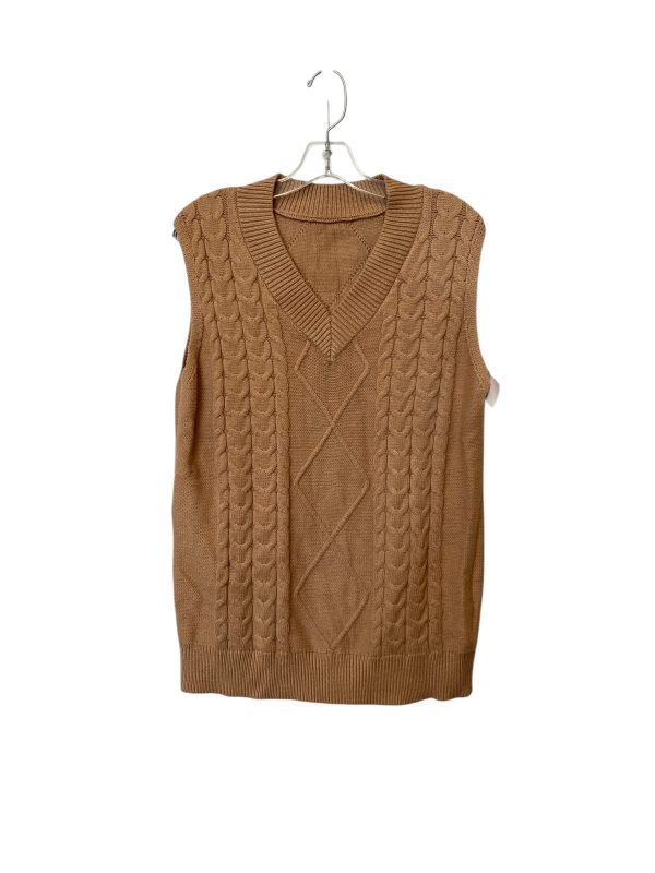 Vest Sweater By Clothes Mentor In Tan, Size: M Supply