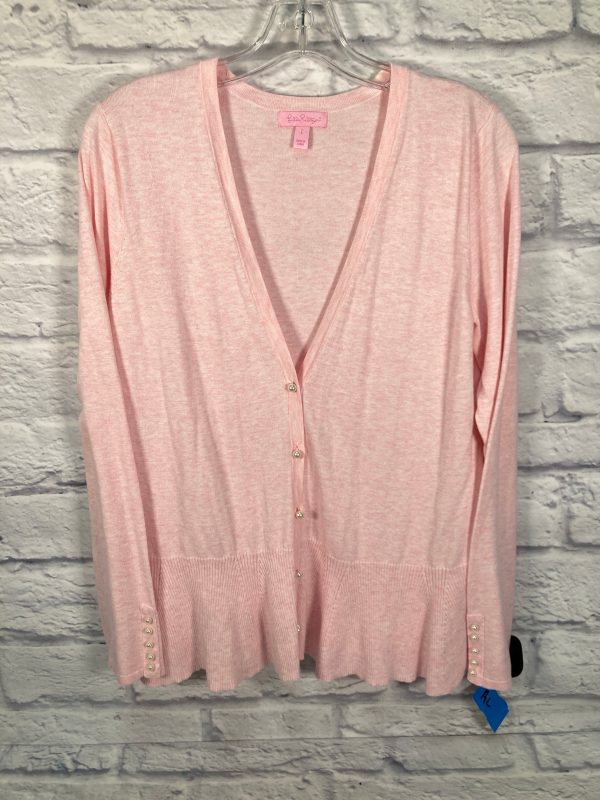 Sweater Cardigan Designer By Lilly Pulitzer In Pink, Size: L Sale