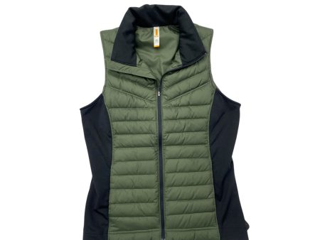 Vest Puffer & Quilted By Lucy In Black & Green, Size: M For Cheap