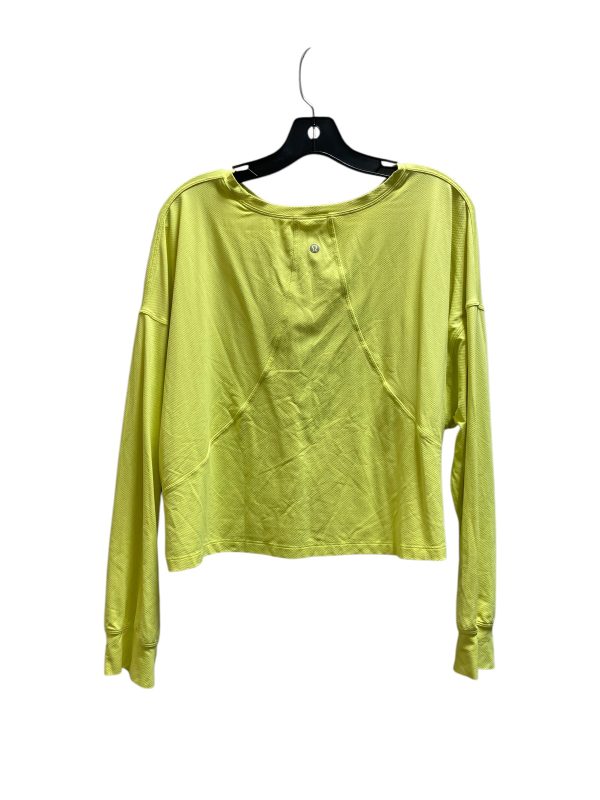 Athletic Top Long Sleeve Collar By Lululemon In Yellow, Size: 16 Sale