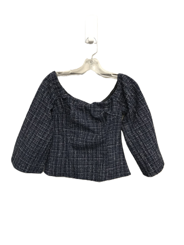 Navy Top Long Sleeve By Zara, Size: Xs Online Hot Sale