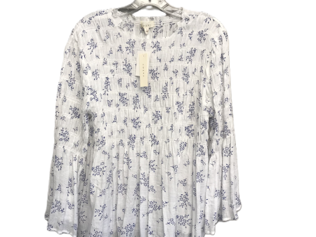 Blue & White Top Long Sleeve By Adive Size: L Cheap