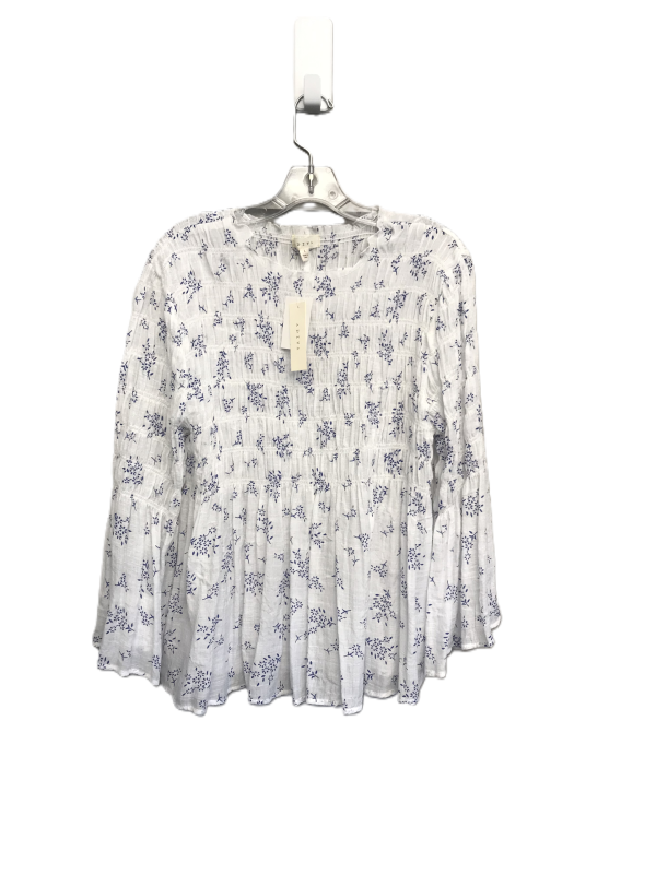 Blue & White Top Long Sleeve By Adive Size: L Cheap