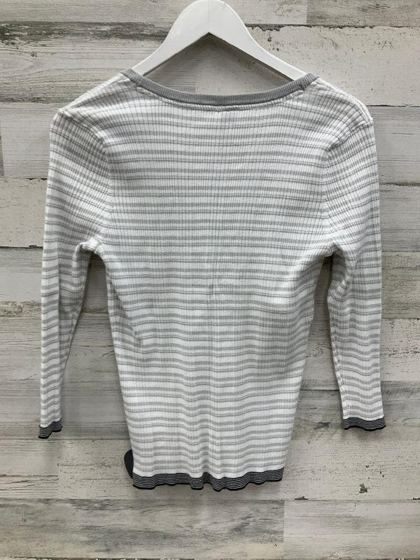 Cardigan By Maurices In Grey & White, Size: L Online Sale