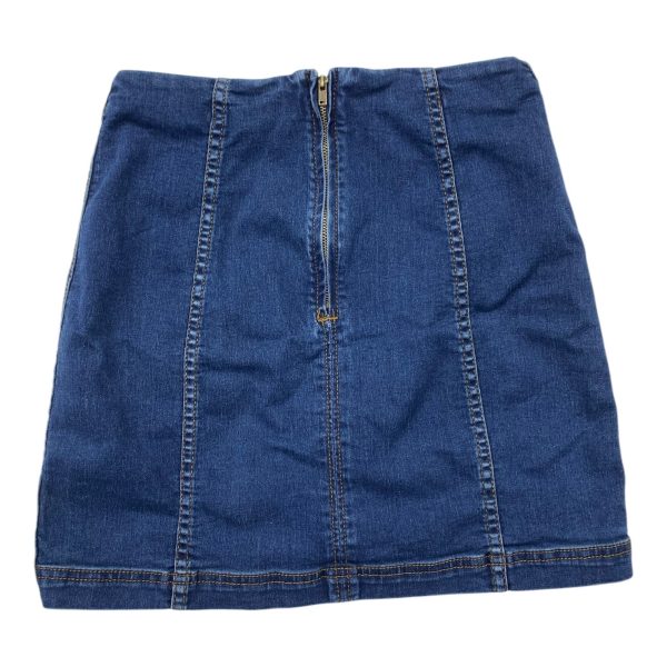 Skirt Mini & Short By Free People In Blue Denim, Size: 6 Online now