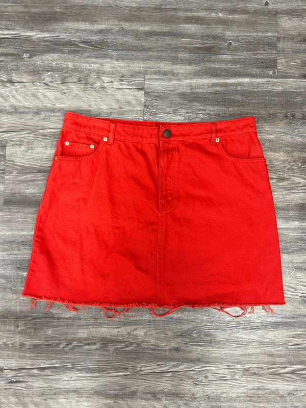 Skirt Mini & Short By Asos In Red, Size: 16 Cheap