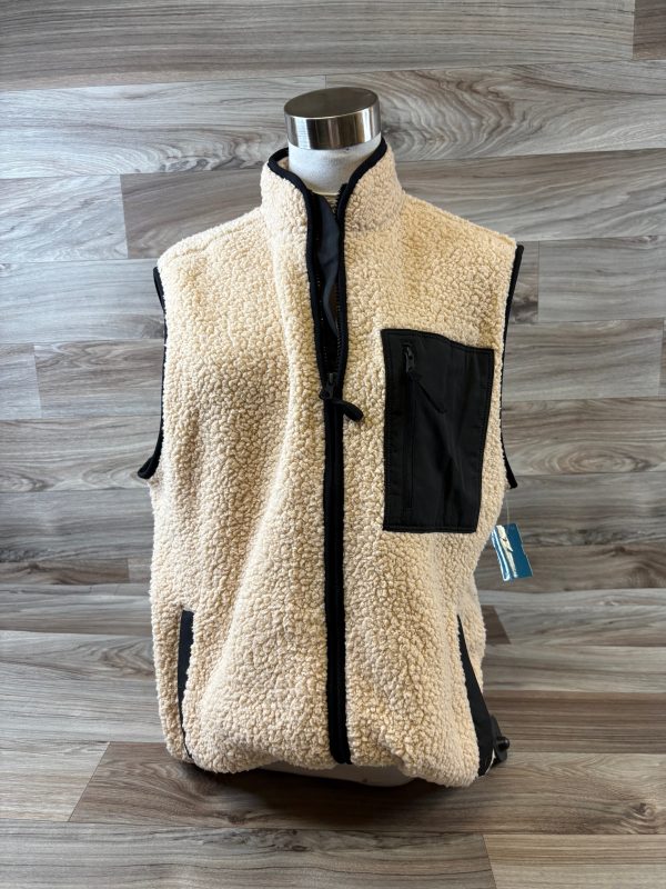 Vest Faux Fur & Sherpa By Old Navy In Black & Tan, Size: S Online