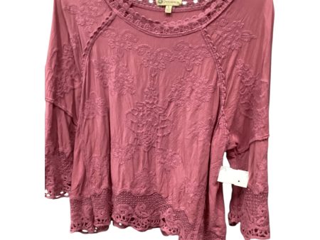 Top 3 4 Sleeve By Democracy In Pink, Size: L For Discount