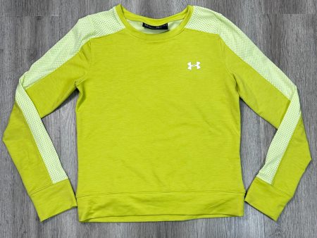 Athletic Top Long Sleeve Crewneck By Under Armour In Yellow, Size: S Online Sale