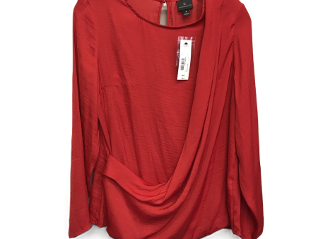 Red Top Long Sleeve By Worthington, Size: S For Cheap