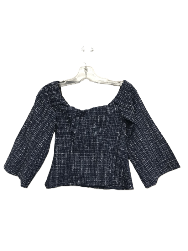 Navy Top Long Sleeve By Zara, Size: Xs Online Hot Sale