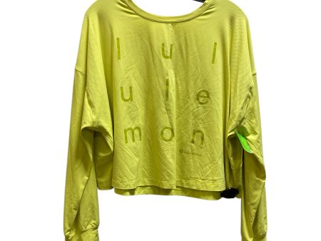 Athletic Top Long Sleeve Collar By Lululemon In Yellow, Size: 16 Sale