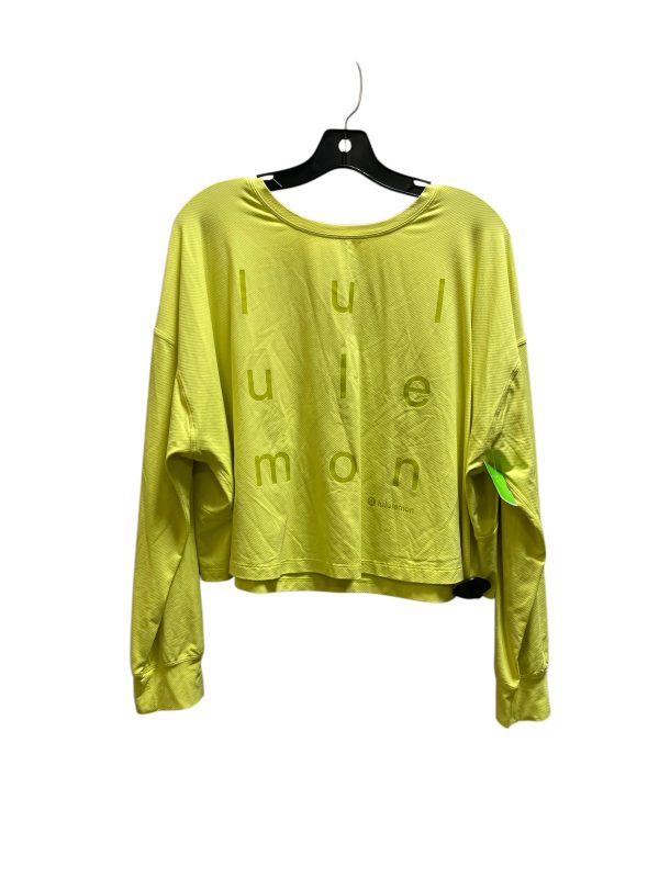 Athletic Top Long Sleeve Collar By Lululemon In Yellow, Size: 16 Sale