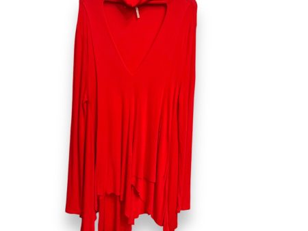 Tunic Long Sleeve By Free People In Red, Size: L Online now