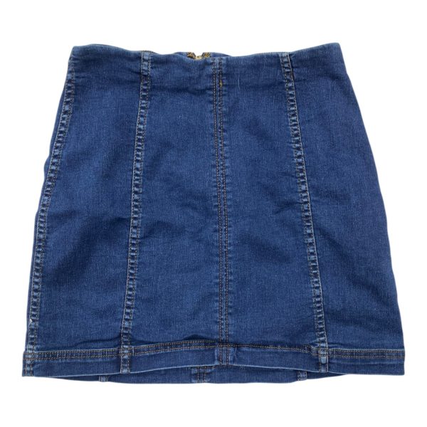 Skirt Mini & Short By Free People In Blue Denim, Size: 6 Online now