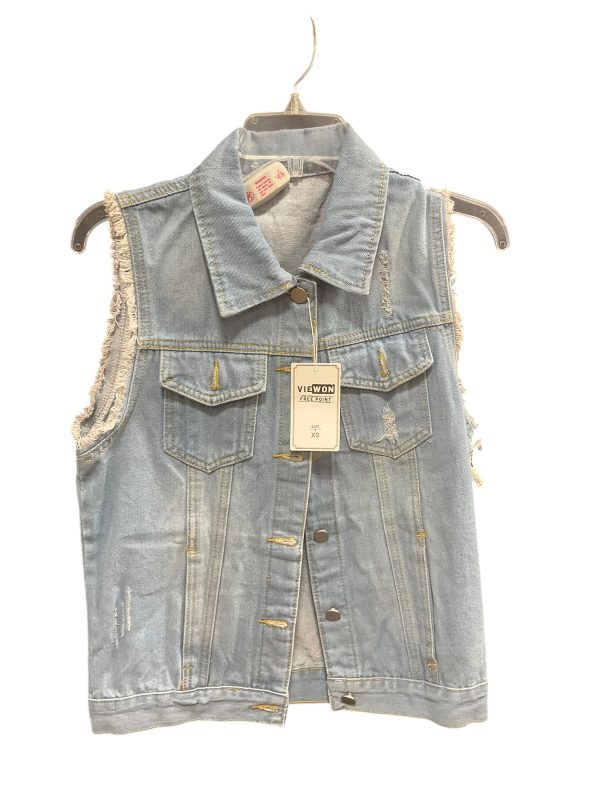 Vest Other By Clothes Mentor In Blue Denim, Size: Xs Discount