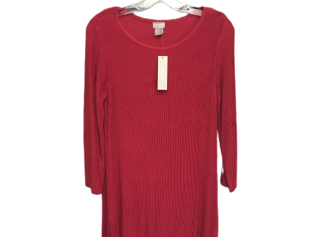 Red Top Long Sleeve By Chicos, Size: M Cheap