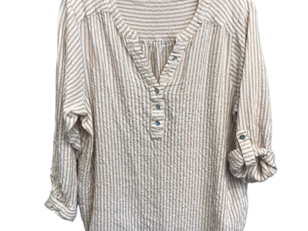 Striped Pattern Top Long Sleeve By Jane And Delancey, Size: 2x Online now