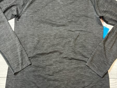 Athletic Top Long Sleeve Collar By Lululemon In Grey, Size: M Supply