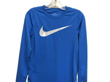 Blue Athletic Top Long Sleeve Crewneck By Nike Apparel, Size: L For Discount