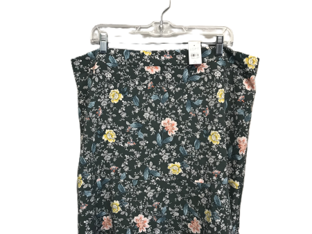 Floral Print Skirt Midi By Loft, Size: 16 Hot on Sale