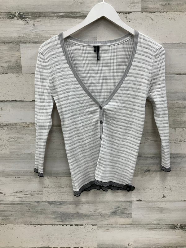 Cardigan By Maurices In Grey & White, Size: L Online Sale