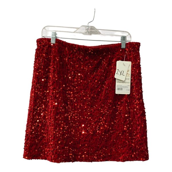 Skirt Mini & Short By Cme In Red, Size:2X Online now